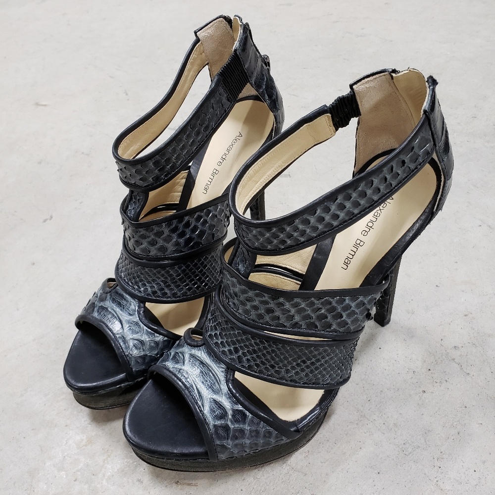 Alexandre Birman Snakeskin Platforms